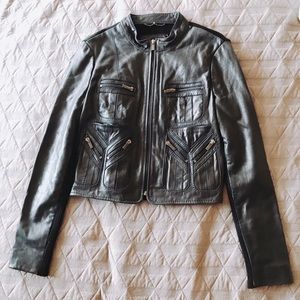 BCBG Max Azria leather jacket - size medium